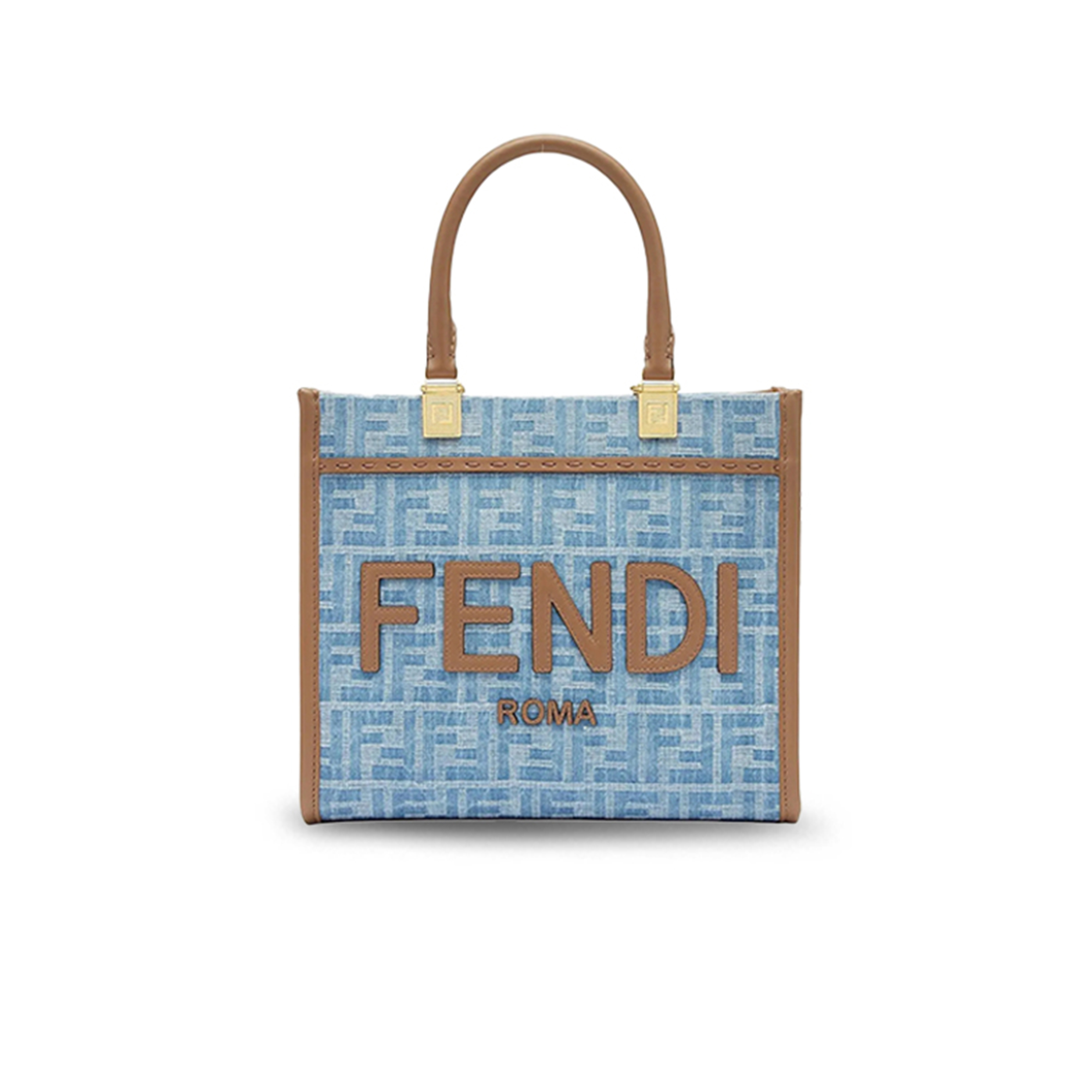 F**di sunshine small jeans light blue 8bh394as3ff1plm (25.5*22.5*12cm)